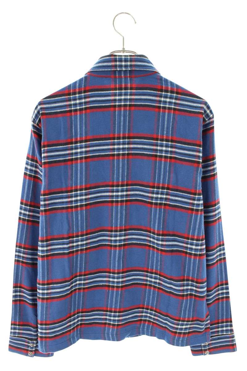Chrome Hearts WORK DOG Cross Button Check Flannel Size M