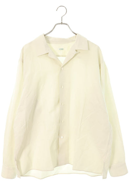 A.PRESSE 25SS Silk Linen Open Collar Shirt Off-White Size M