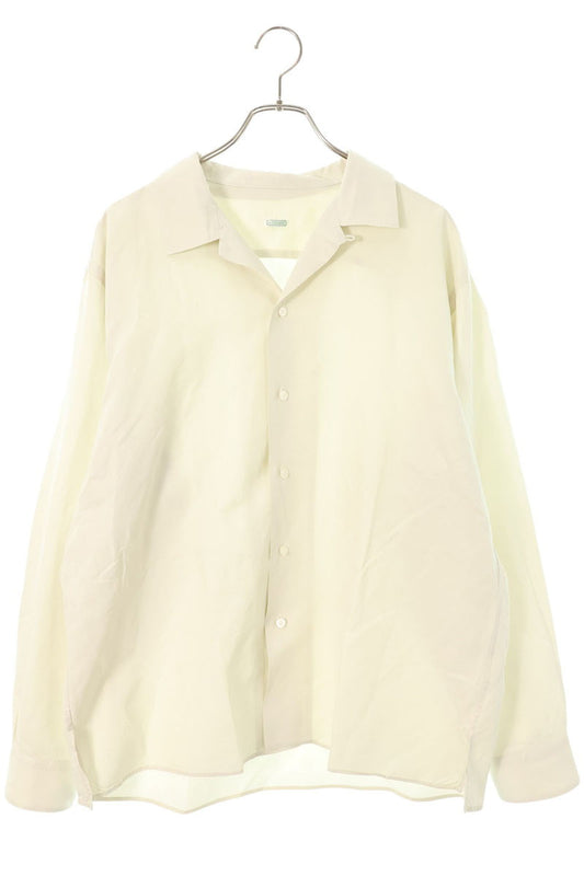 A.PRESSE 25SS Silk Linen Open Collar Shirt Off-White Size M
