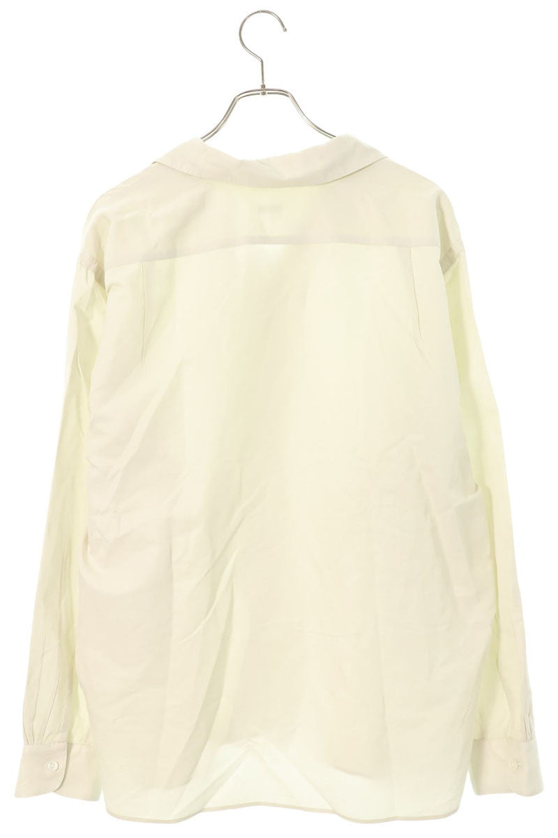 A.PRESSE 25SS Silk Linen Open Collar Shirt Off-White Size M