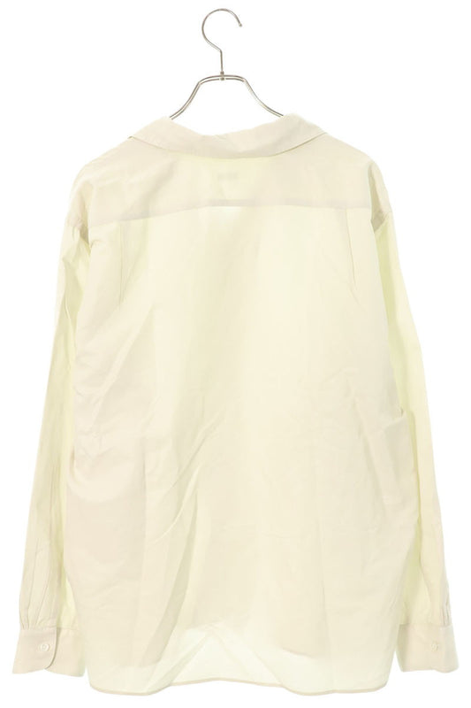 A.PRESSE 25SS Silk Linen Open Collar Shirt Off-White Size M