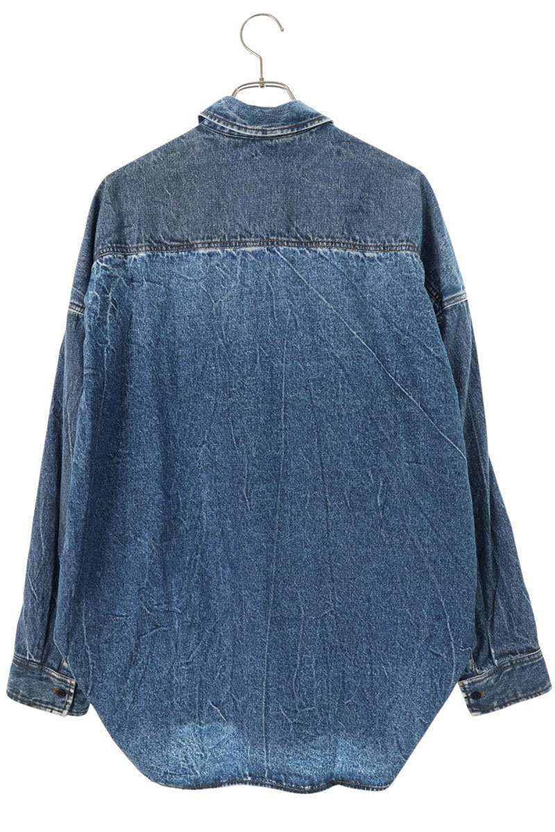 BALENCIAGA Trompe L'oeil Denim Print Long Sleeve Size S