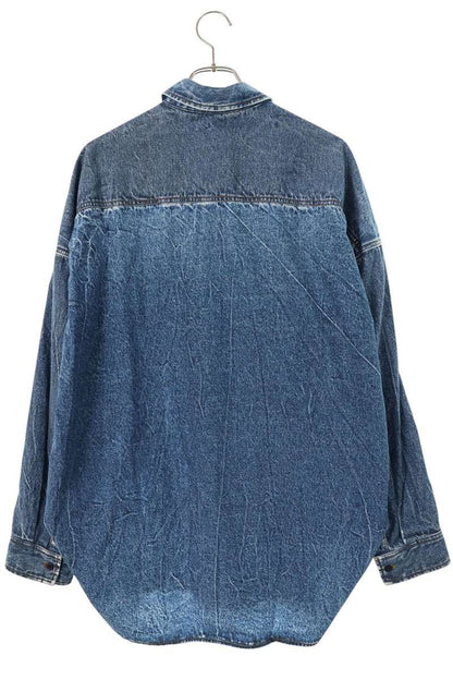 BALENCIAGA Trompe L'oeil Denim Print Long Sleeve Size S