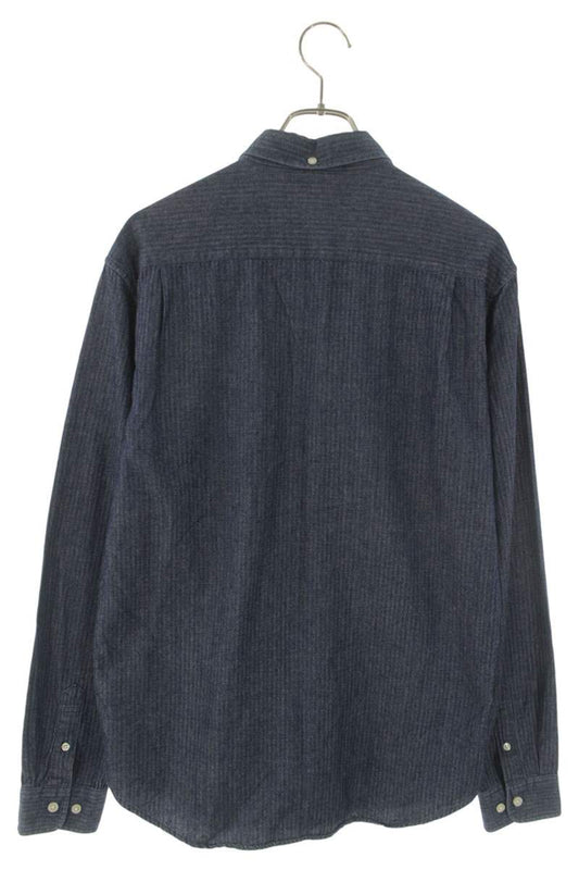 SUPREME Oxford Shirts Plain Cotton Long Sleeve Shirt Indigo Size M