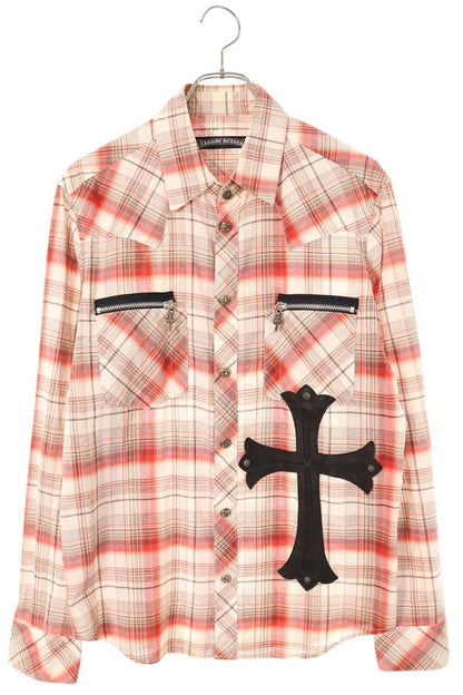 Chrome Hearts Western Cross Patch Check Shirt Size S