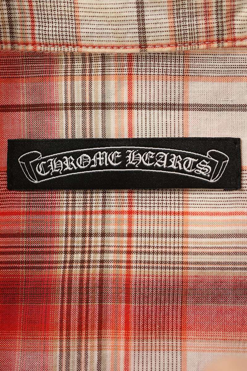 Chrome Hearts Western Cross Patch Check Shirt Size S