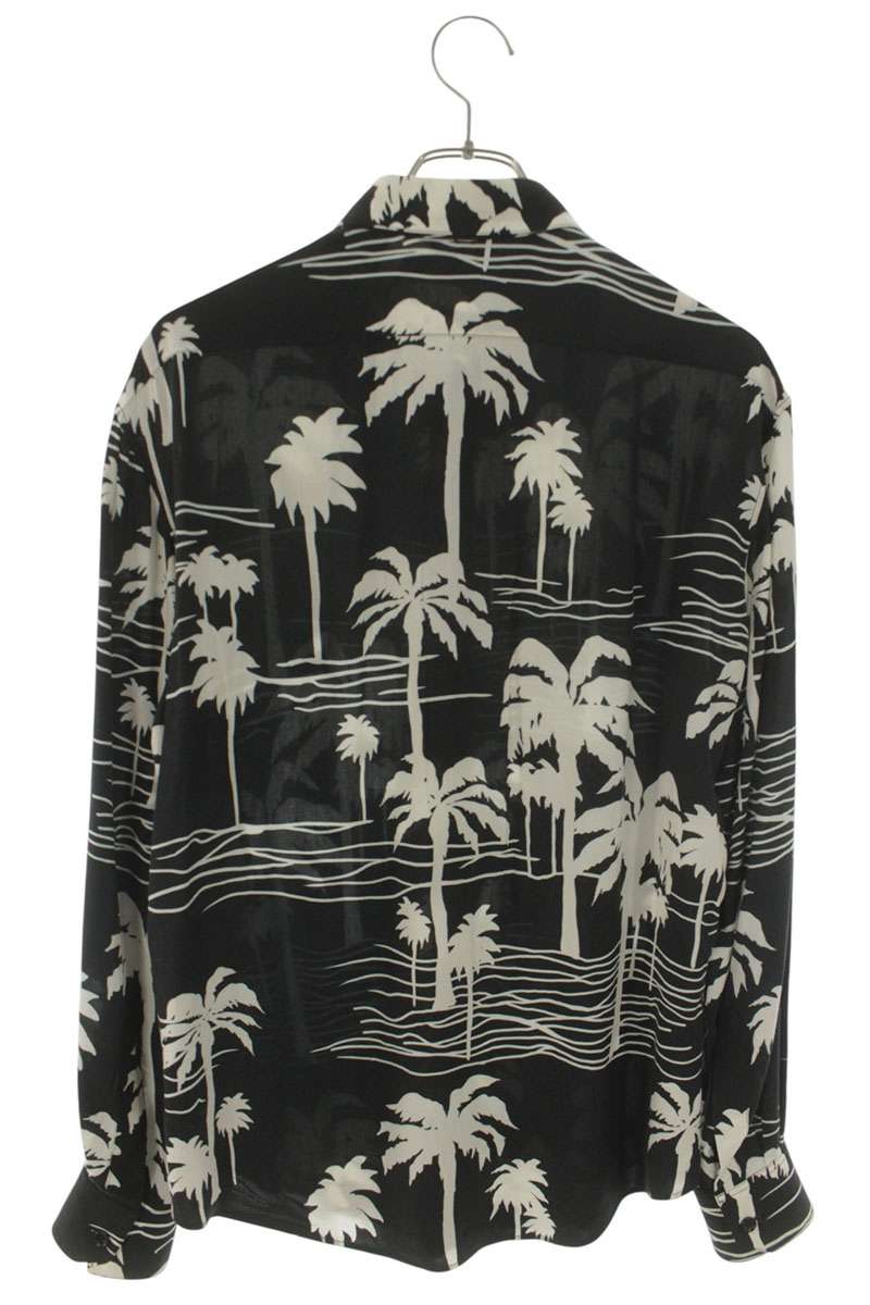 CELINE Rayon All-Over Pattern Shirt Black/White Size XXL