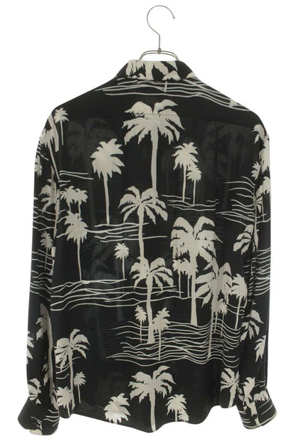 CELINE Rayon All-Over Pattern Shirt Black/White Size XXL