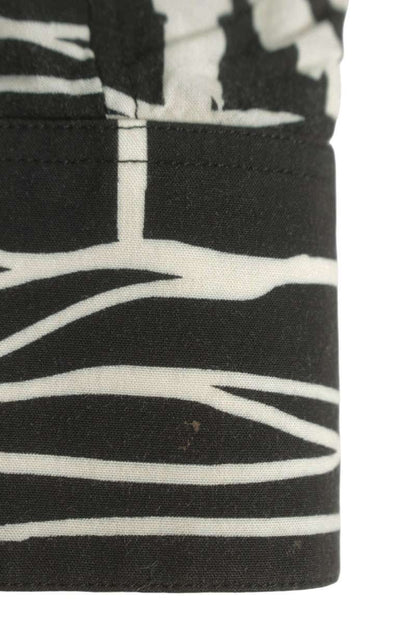 CELINE Rayon All-Over Pattern Shirt Black/White Size XXL