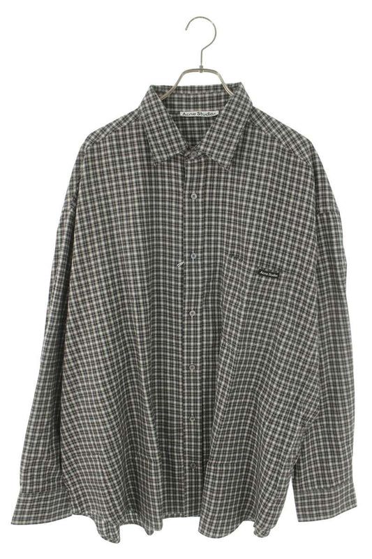 ACNE STUDIOS 26SS Cotton Check Shirt Black/White Size S