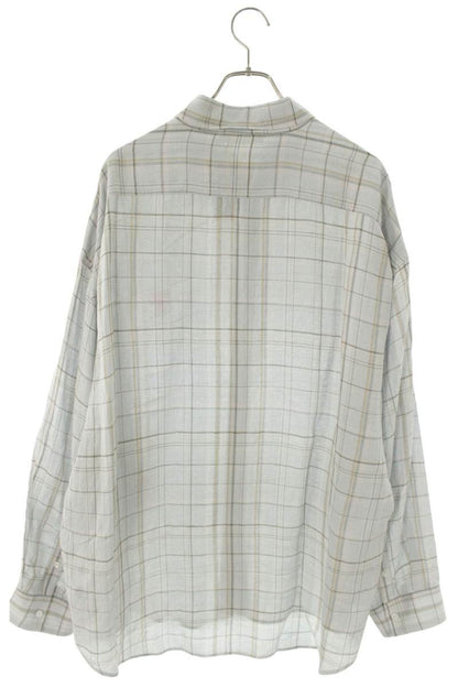 ACNE STUDIOS 26SS Rayon Linen Check Overshirt Gray Size L