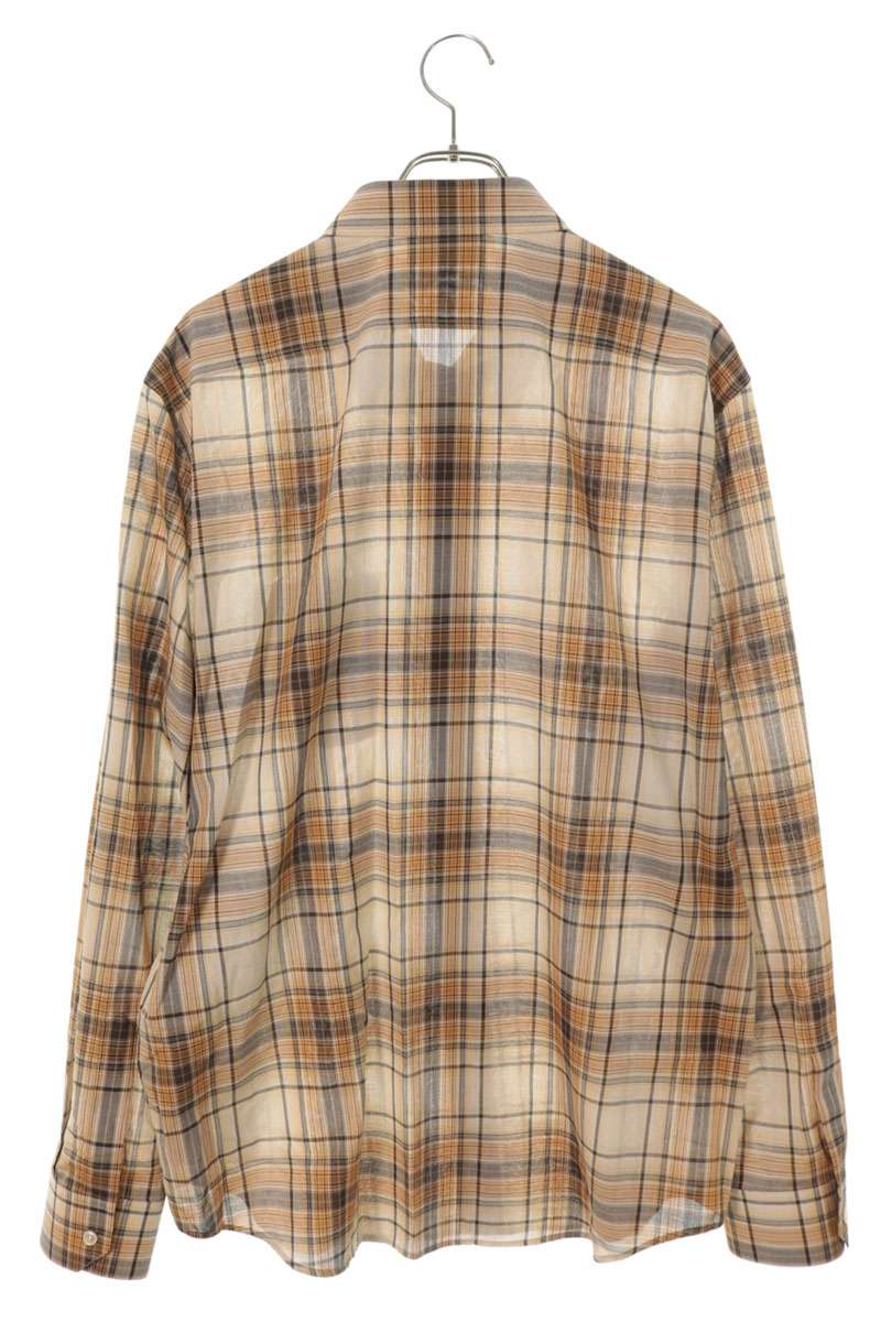 CELINE Triomphe Check Long Sleeve Shirt Multi Size XS