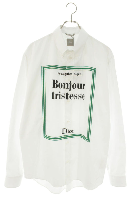 DIOR 26SS Message Embroidered Shirt White Size XXS