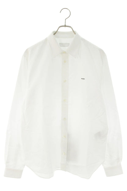 PRADA 26SS Cotton Poplin Long Sleeve Shirt White Size S