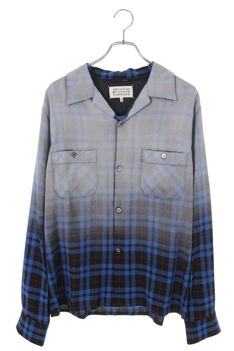 Maison Margiela 26SS Gradation Check Long Sleeve Shirt Size S