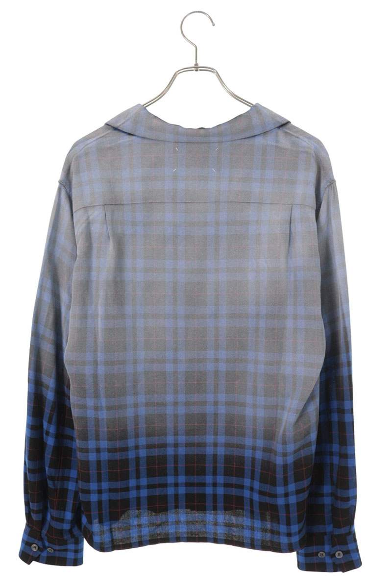 Maison Margiela 26SS Gradation Check Long Sleeve Shirt Size S