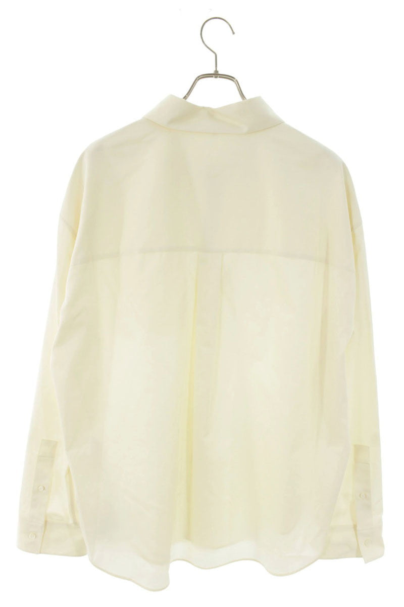 LOEWE 26SS Cotton Anagram Embroidered Long Sleeve Shirt White Size S