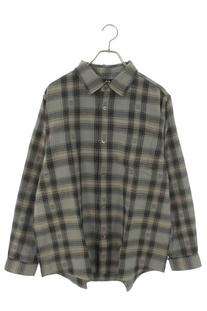 STUSSY Ombre Check Shirt Gray Size M