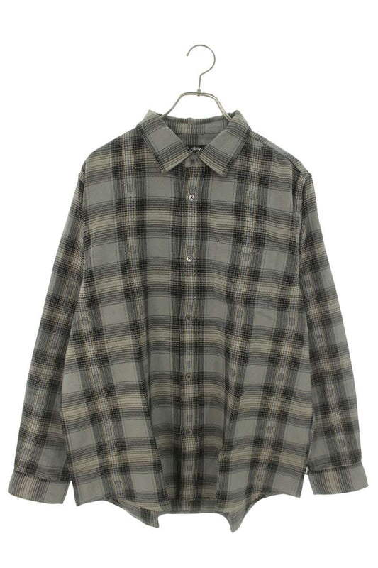 STUSSY Ombre Check Shirt Gray Size M