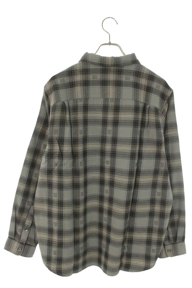STUSSY Ombre Check Shirt Gray Size M