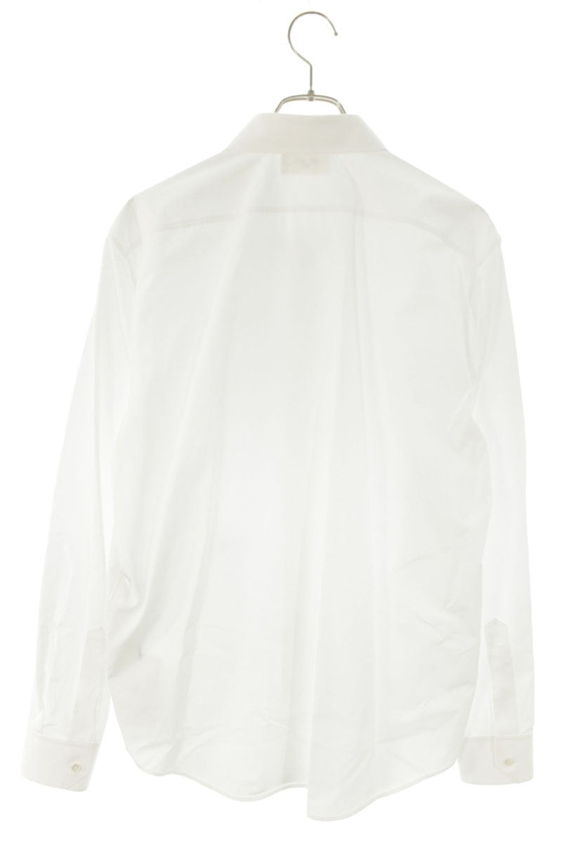 CELINE Cotton Triomphe Long Sleeve Shirt White Size XXS