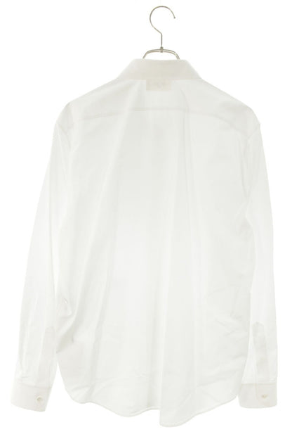CELINE Cotton Triomphe Long Sleeve Shirt White Size XXS