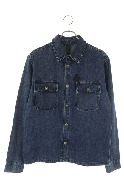 Chrome Hearts WORK DOG Lucky Patch Denim Shirt Size M