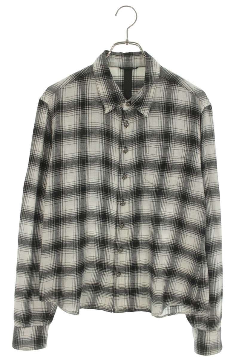 Chrome Hearts CH Plus Cross Ball Button Check Shirt Size S