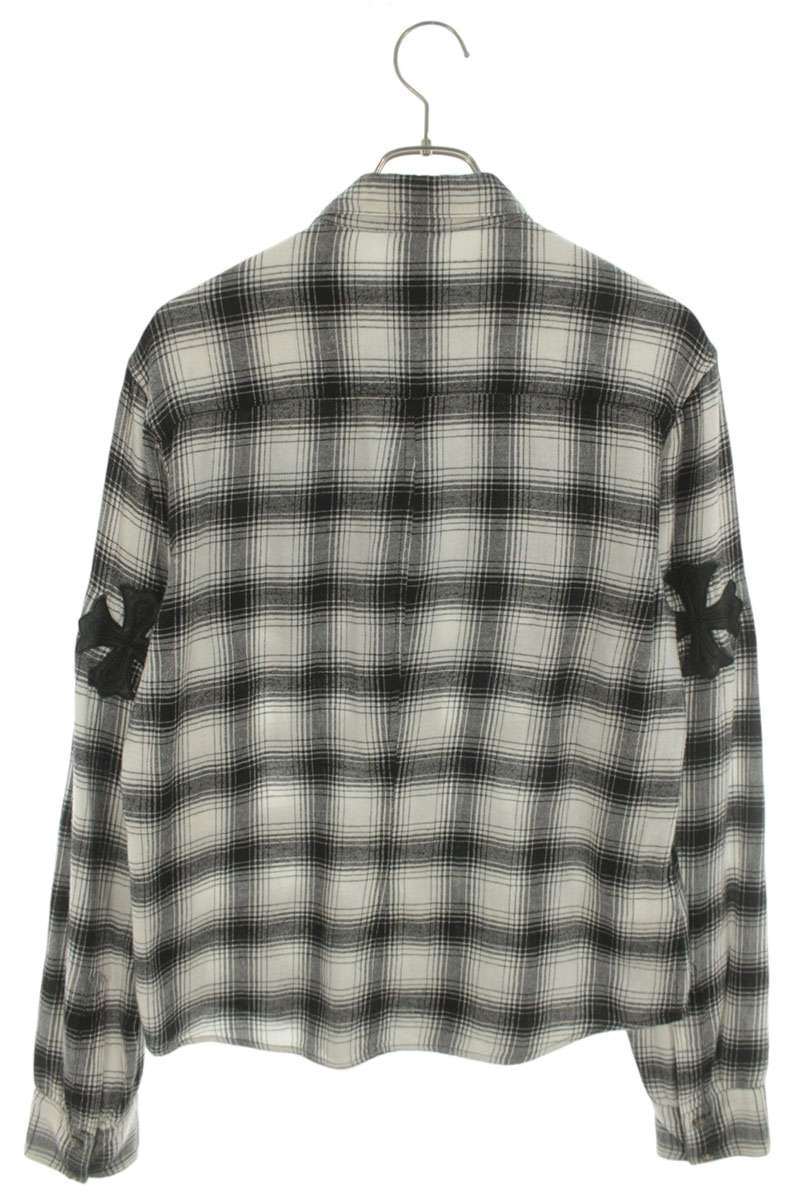 Chrome Hearts CH Plus Cross Ball Button Check Shirt Size S
