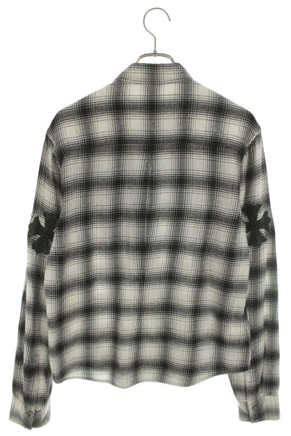 Chrome Hearts CH Plus Cross Ball Button Check Shirt Size S