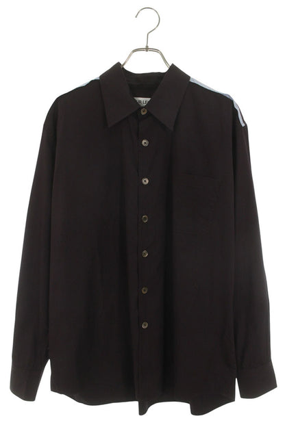 OUR LEGACY ABOVE SHIRT Stripe Panel Poplin Long Sleeve Shirt Size 48