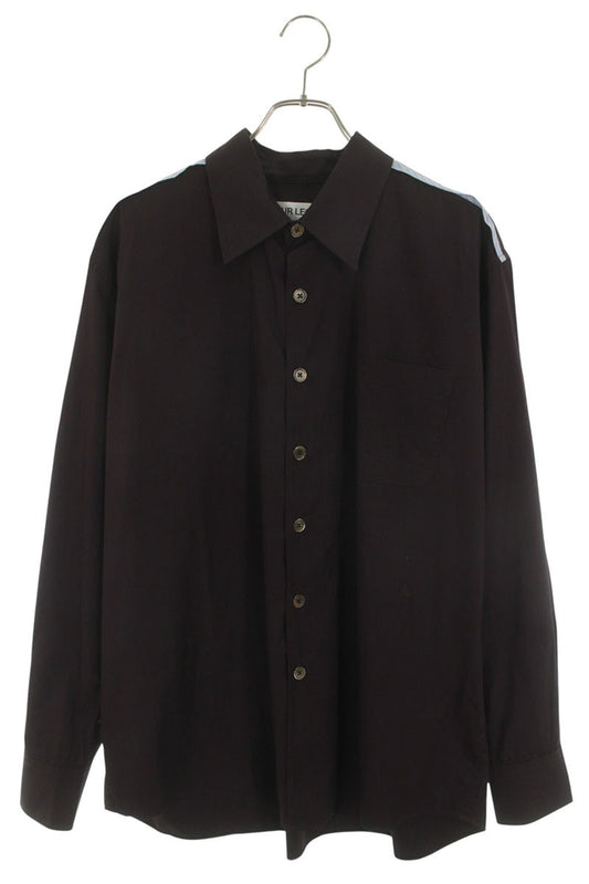 OUR LEGACY ABOVE SHIRT Stripe Panel Poplin Long Sleeve Shirt Size 48