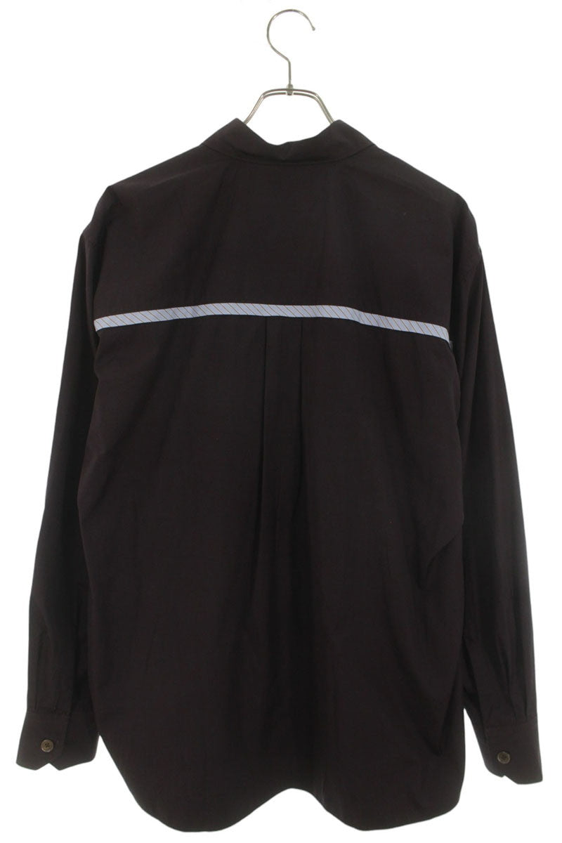 OUR LEGACY ABOVE SHIRT Stripe Panel Poplin Long Sleeve Shirt Size 48