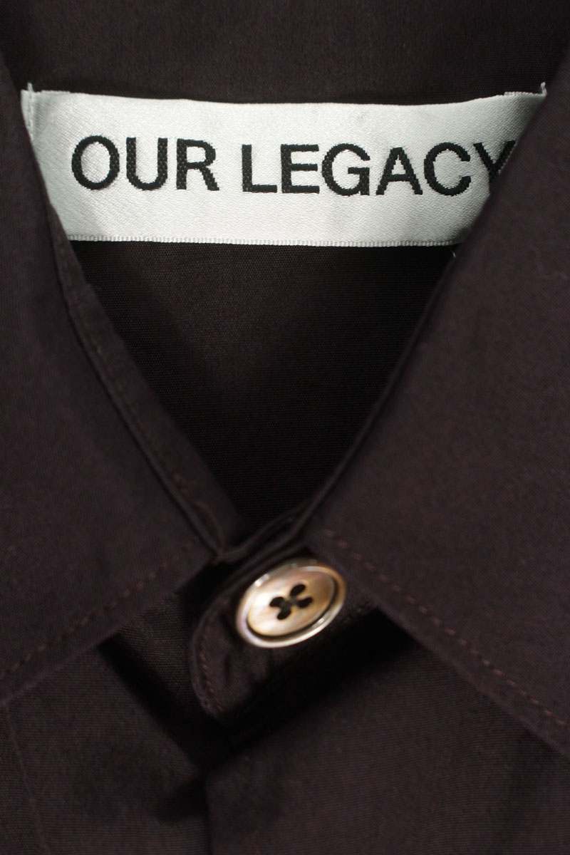 OUR LEGACY ABOVE SHIRT Stripe Panel Poplin Long Sleeve Shirt Size 48