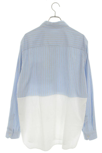 Plan C 25SS Stripe Poplin Shirt Blue/White Size L