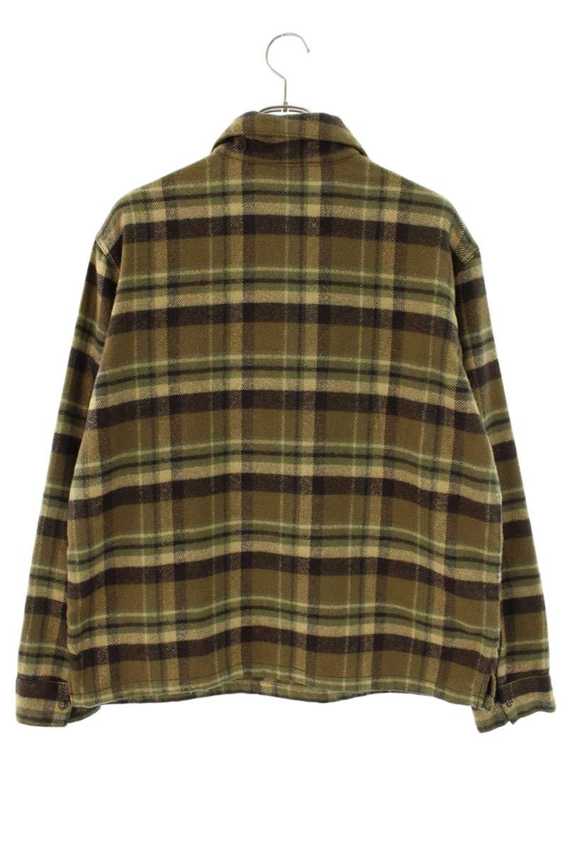 Chrome Hearts UNDER DOG Check Dagger Half-Zip Shirt Size M