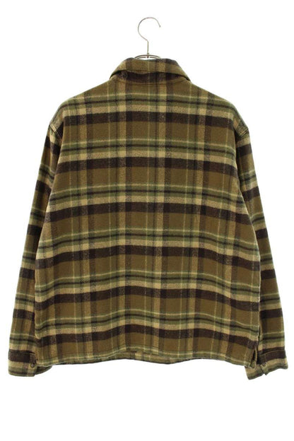 Chrome Hearts UNDER DOG Check Dagger Half-Zip Shirt Size M
