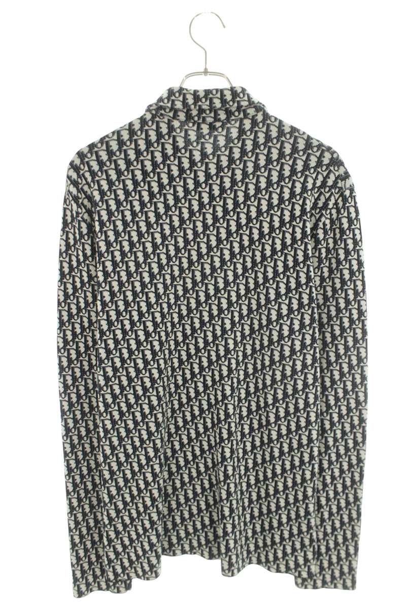 DIOR Oblique All-Over Knit Shirt Gray Size L