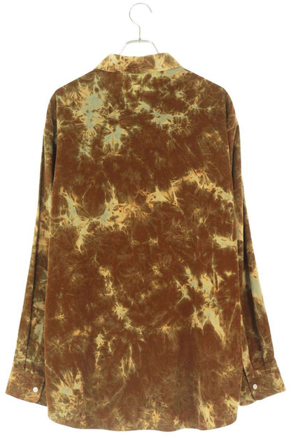 CELINE Sunset Tie-Dye Corduroy Shirt Brown Size XXS