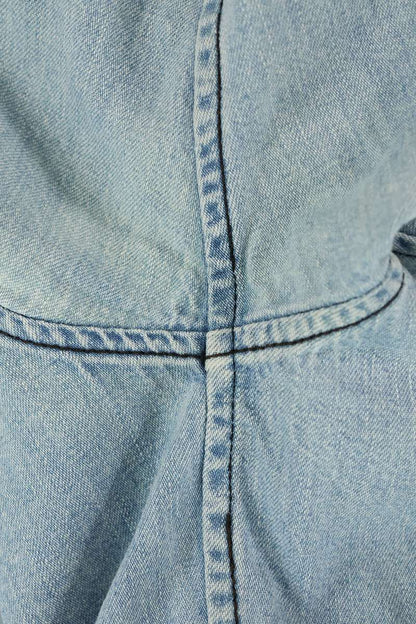 Chrome Hearts LOOSEENDS Cross Patch Denim Shirt Blue Size S