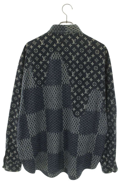 LOUISVUITTON 20AW Monogram Wave Damier Flannel Shirt Size L