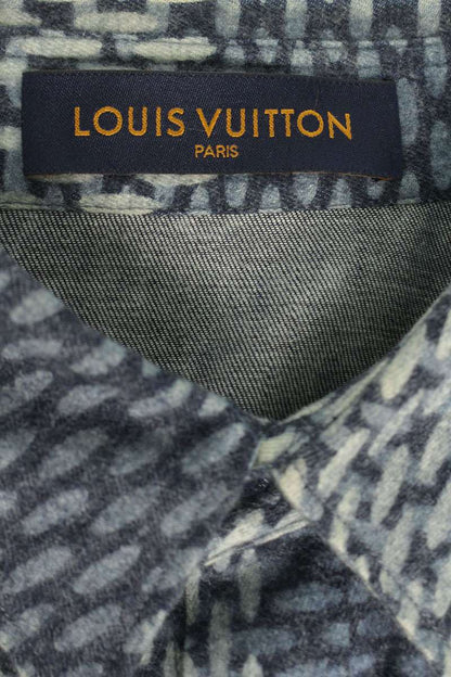 LOUISVUITTON 20AW Monogram Wave Damier Flannel Shirt Size L