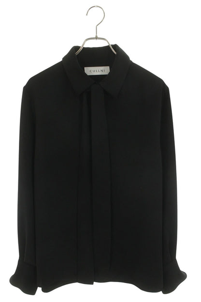CULLNI Double Satin Bowtie Shirt Black Size S