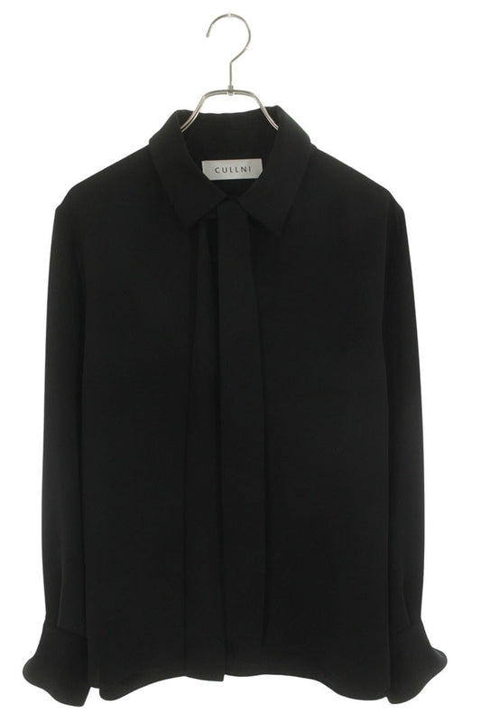 CULLNI Double Satin Bowtie Shirt Black Size S