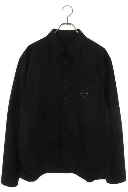 PRADA Re-Nylon Triangle Plate Shirt Black Size XL