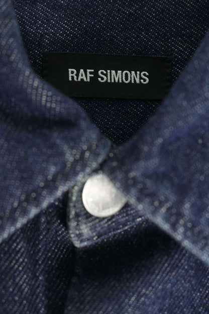 RAF SIMONS 18SS Logo Patch Denim Easy Fit Shirt Size S
