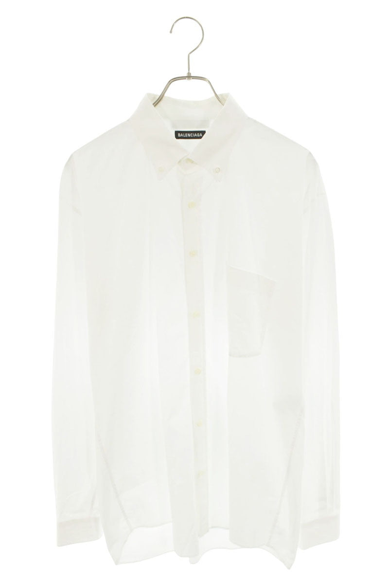 BALENCIAGA Back Logo Tag Oversized Shirt Size XL