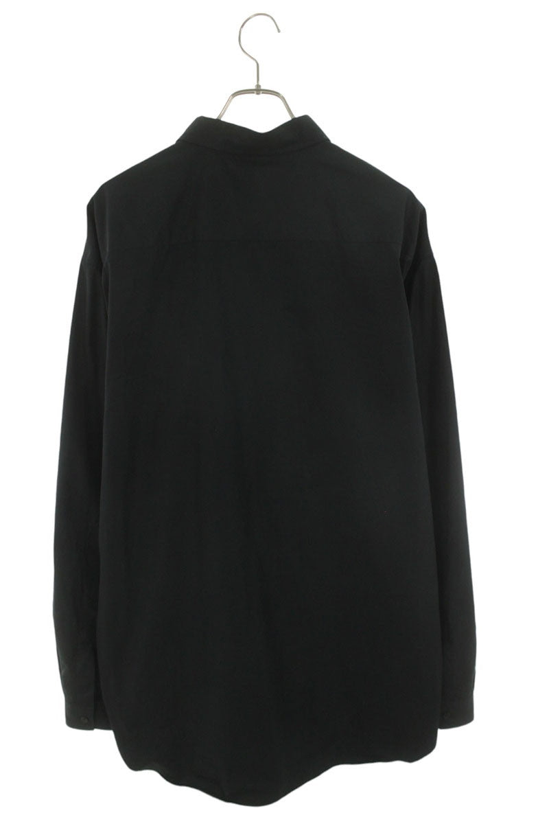 VETEMENTS Black Gothic Logo Embroidered Shirt Size XL