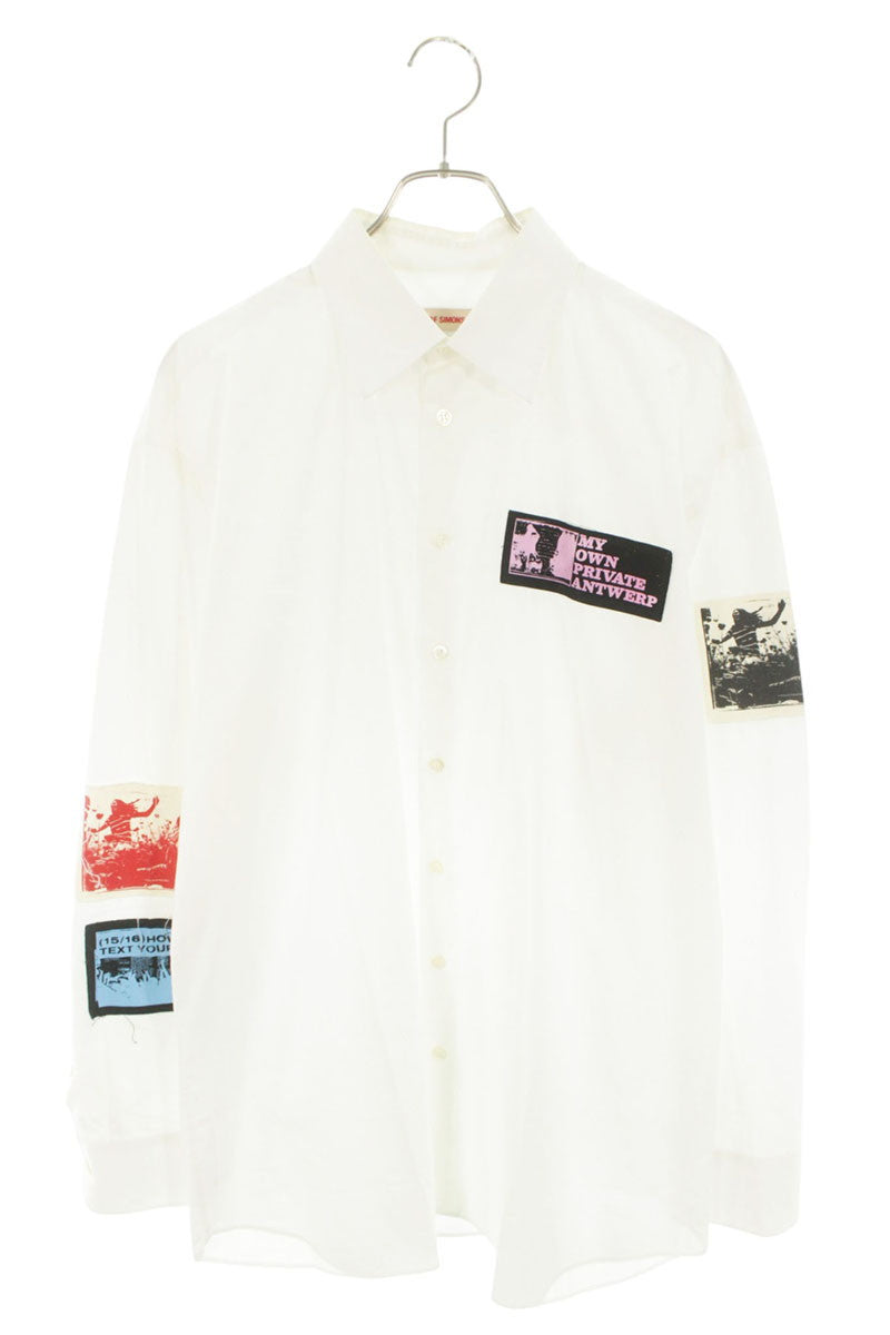 RAF SIMONS 20SS Oversized Patchwork Shirt Size 46