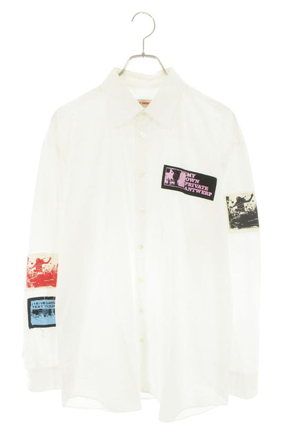 RAF SIMONS 20SS Oversized Patchwork Shirt Size 46